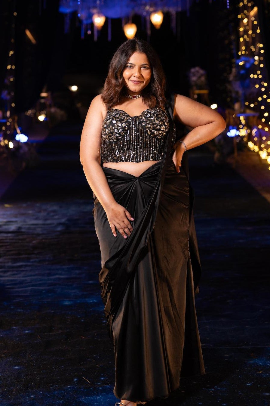 RIDHI ARORA- HER HAPPY FACE IN ECLIPSE 2.0 PRE DRAPE SAREE